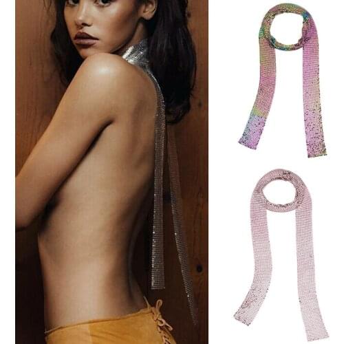 Fashion Necklace Metal Bib Punk Scarf Rock Gothic Collar Necklace for Women Men at Party Daily Wear Boho Hip Hop Jewelry