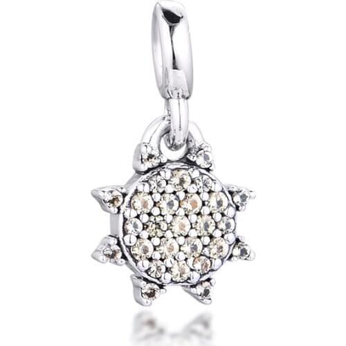 My Summer Sun Dangle Charm for Me Styles Snake Chain Charms Bracelets Silver 925 Jewelry Small Hole Color Beads DIY