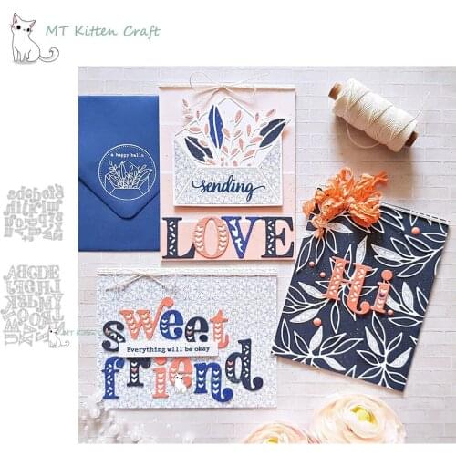 MT Craft New Alphabet Metal Cutting Dies Scrapbooking Photo Album Decorative Embossing Stencil Paper Card Making Crafts Die Cut