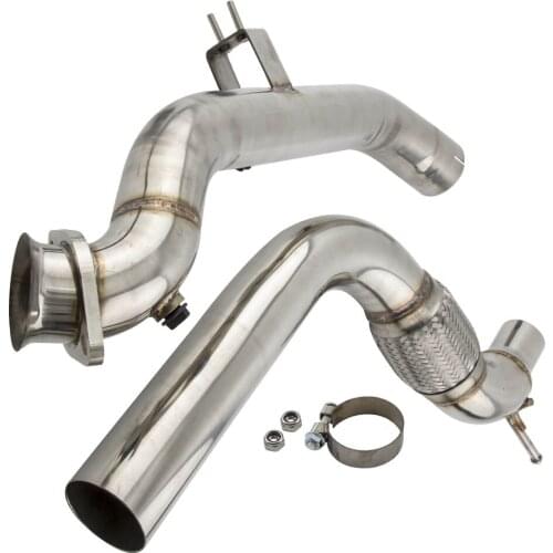 3" Catless Down Pipe fit 2015-2016 for Premium Coupe 2-Door 2.3L 2300CC for Ford Mustang EcoBoost 2.3T Two Pieces Design