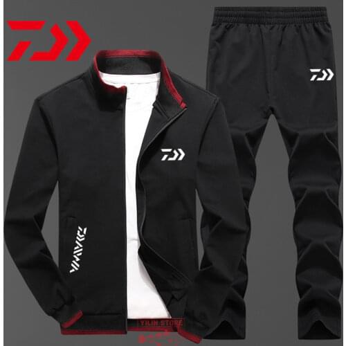 2021 Daiwa Fishing Clothing Mens Spring Autumn Fishing Suit Cotton Outdoor Camping Hiking Sport Set Clothes Fishing Suits