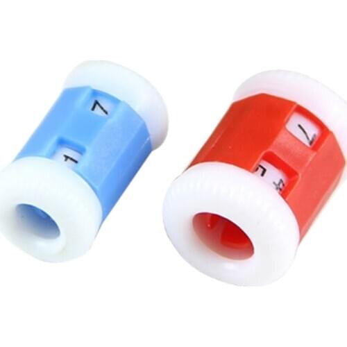 Promotion! 2 Large Red Plastic Knit Knitting Needles Row Counter +2 Small Blue Plastic Knit Knitting Needles Row Counter (Large