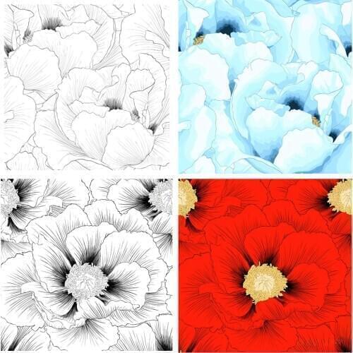 AZSG Blooming Flowers Clear Stamps For DIY Scrapbooking / Card Making / Album Decorative Rubber Stamp Crafts