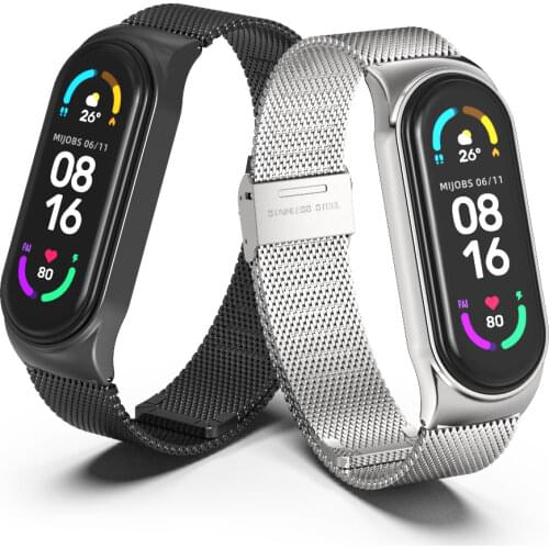 Strap for Mi Band 5 6 Metal Milanese Bracelet On Mi Band 4 Wristband for Amazfit Band 5 Mi Band 3 Strap For Xiaomi Miband 5 4