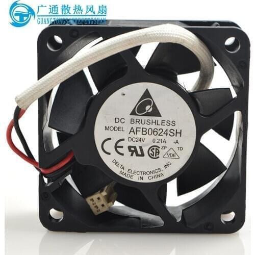 Delta Electronics AFB0624SH Server Cooling Fan DC 24V 0.21A 60x60x25mm 2-wire