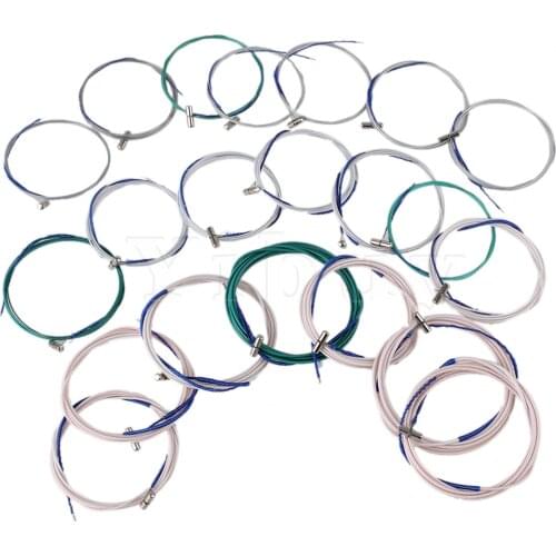 Yibuy One Set Chinese Musical Instruments Multicolour Nylon Steel Guzheng String 1-21