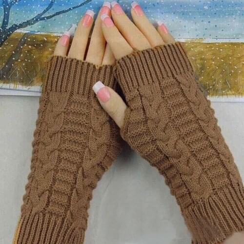 Knitted Arm Fingerless Winter Gloves Unisex Soft Warm Mitten Winter Gloves Tactical Guantes Warm Soft Handschoenen C301010