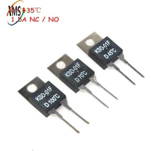 0 5 10 15 20 25 35 DegC NC Normally Closed NO Normally Open 1.5A Thermal Switch Temperature Sensor Thermostat KSD-01F JUC-31F