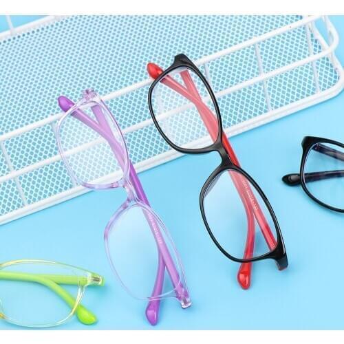 Kids Anti Blue Light Glasses Boy Girl Square Frame Computer Eyeglasses Clear Lens Optical Anti Radiation Anti Glare Eyewear