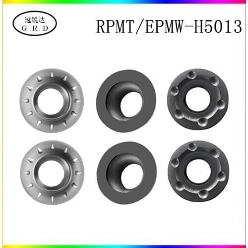 100% new R4 R5 R6 round blade RPMT08T2 RPMW1204 RPMW1003 blade H5013 for processing hardness hrc20-48 degrees ordinary steel