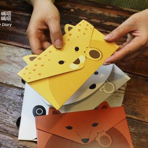 20pcs/lot Creative Vintage Animal design DIY Multifunction Kraft paper Tag Letter/Envelope/Green card/ GT237