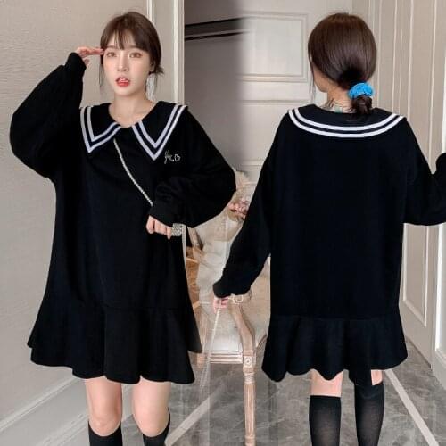 281# Maternity Clothes Spring Autumn Long Sleeve Easy Matching Loose Slimming Dress for Pregnant Women Mom Dress