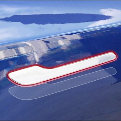 4pcs Car Pull Handle Stickers TPU Anti-scratch Clear Carbon Sticker Protector Exterior Decoration for Tesla Model 3 Accessrories