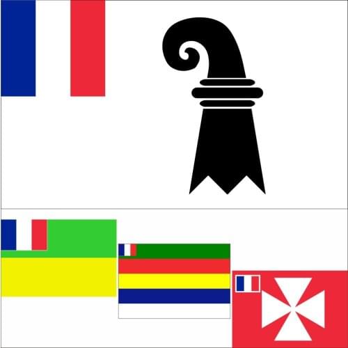 40 France Overseas Colonies FLAG 3X5FT 100D Polyester Double Stitched High Quality Society Strasbourg Rhine Navigation Banner