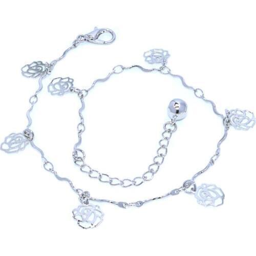 5pcs Wholesale Foreign Trade Simple Beach Ladies Anklet Foot Accessories Metal Chain Trend Fashion Flower Female Feet Bare Chain