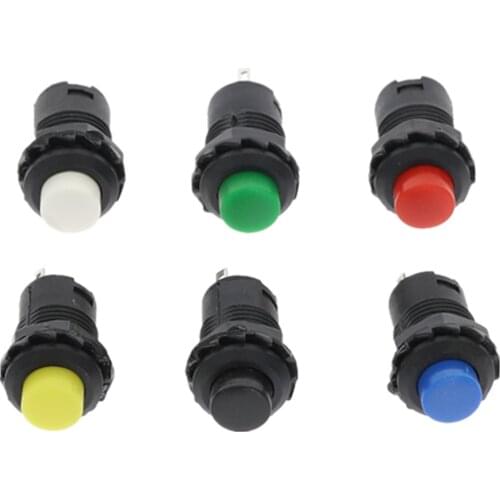 50/100Pcs 12mm self-locking/self-reset OFF- ON Push Button Switch Minitype push button switches