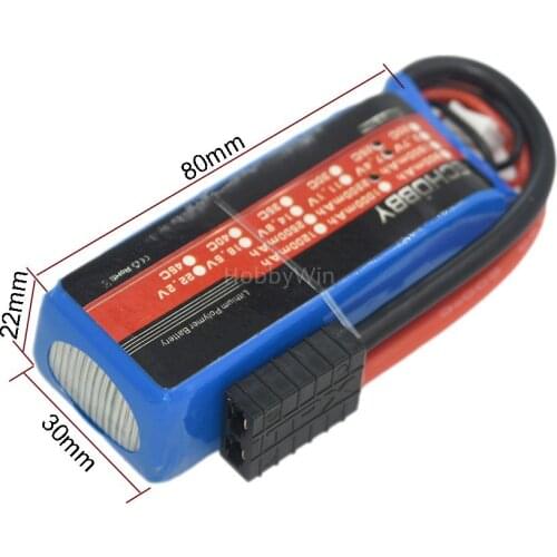 7.4V 2S 2200mAh 25C LiPO Battery TRX plug for RC Airplane Warbird Helicopter 1/16 1/18 Buggy Car Truck Racing Boat
