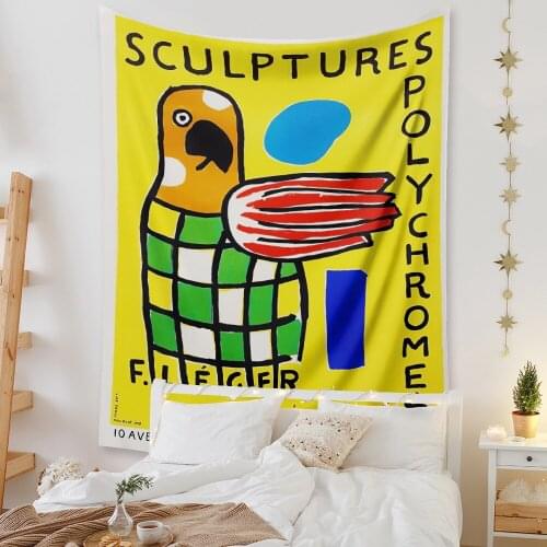 Abstract Painting Retro Nostalgia Home Decor Hanging Cloth Modern Wall Art Colorful Tapestry Living Room Bedroom Hanging Cloth