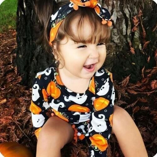 Free shipping Halloween Infant Newborn Kids Baby Girl Romper Bodysuit Jumpsuit Clothes Outfits