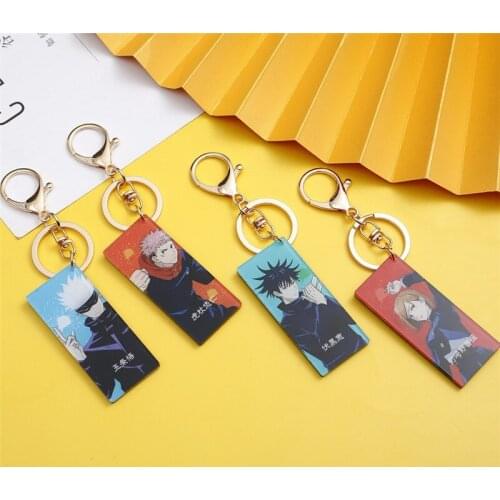 Anime Jujutsu Kaisen Keychain Cartoon Figure Yuji Itadori Kugisaki Nobara Fashion Acrylic Pendent Key Ring Jewelry