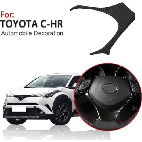 Loyalty for Toyota CHR 2017 2018 2019 Steering Wheel Panel Cover Trim ABS Carbon Fiber Interior Car Styling Auto Accessories