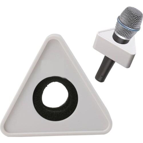 Black Hole Triangular Mic Microphone TV Interview Logo Flag Station DIY Y9RF