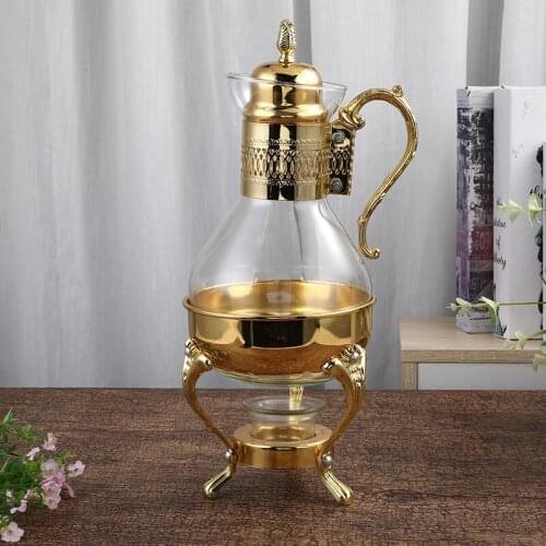European-style new heatable glass coffee pot home fruit teapot flagon luxury new coffee shop dish Coffee accessories