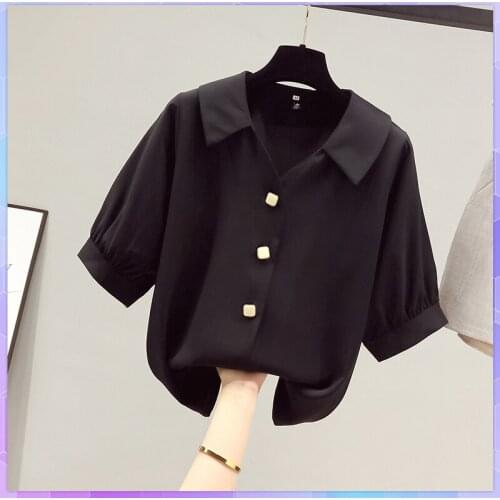 Oversized Womens T-shirt 2021 Summer Short Sleeve T-shirts Chiffon Shirt White Top Plus Size Ladies Work Thin Tops Female