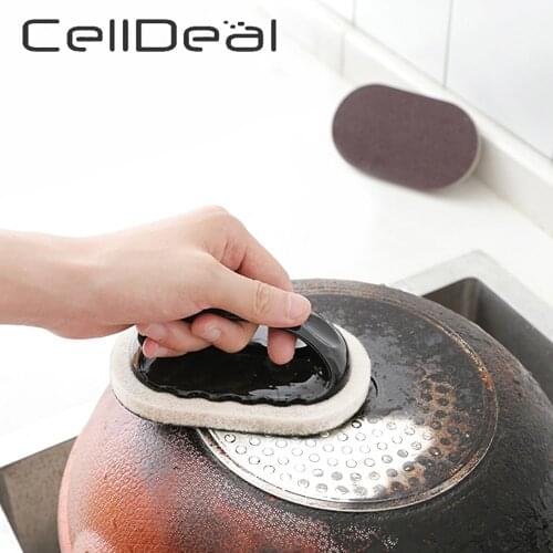 Sponge Tiles Brush Strong Decontamination Bath Brush Removing Rust Kitchen Tool Cleaner Emery Sponge Magic Eraser Home Rust Tool