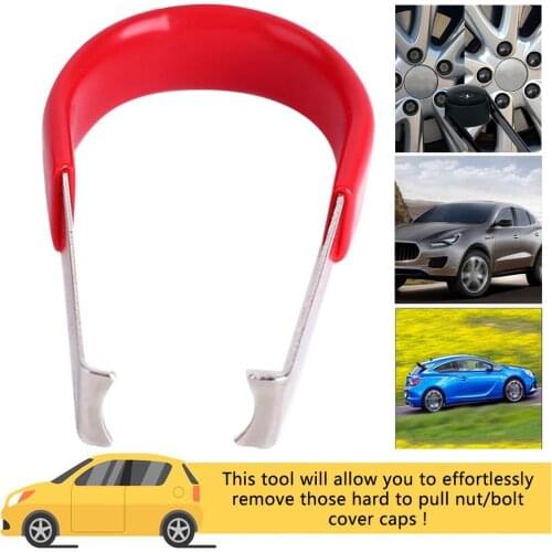 Car Wheel Nut Bolt Covers Cap Remover Tool Key Tweezers Metal