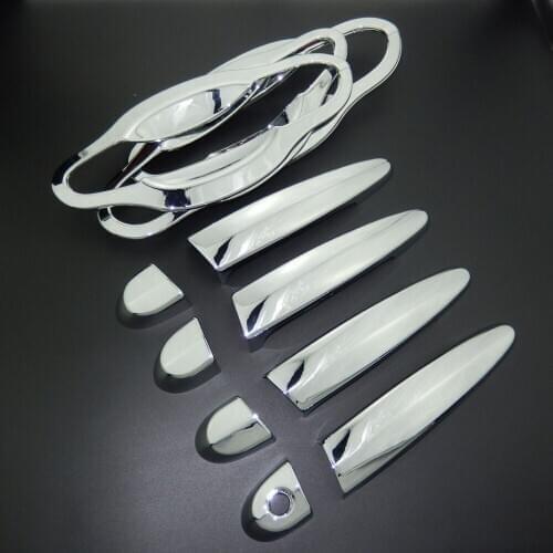 For BMW X3 F25 2010-2016 ABS Chrome Side Door Handle Cover Trim & Door Bowl Cup Cover Car Styling 2011 2012 2013 2015
