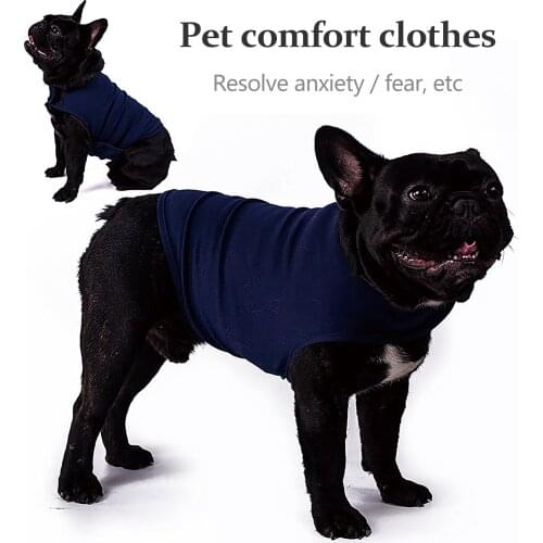 Dog Jacket Pet Shirt Anti Anxiety Reflective Strip Clothes Safer Tight Adjusted Stress Relief Pets Clothing