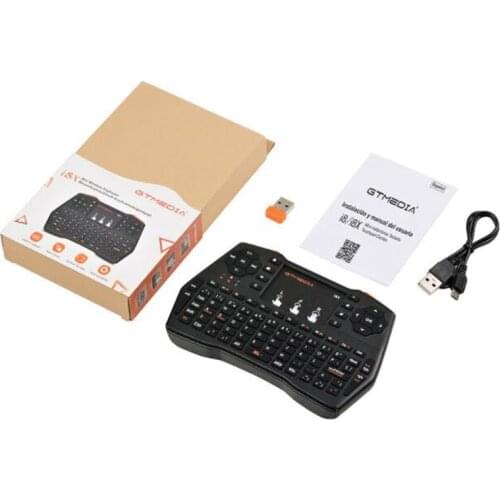 Gtmedia i8X No Backlit Mini Wireless Keyboard English 2.4Ghz Air Mouse with Touchpad Remote Control For Google Android TV Box PC