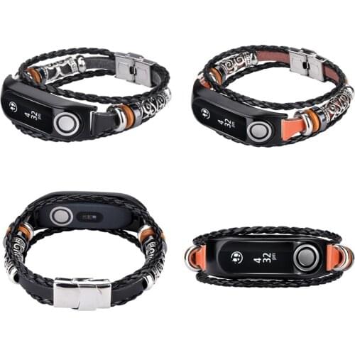 National Style Woven Rope Bracelet Metal Clasp Conjunction Wrist Strap Band for TomTom Touch Smart Bracelet Watch Accessories