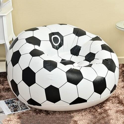 Inflatable Sofa Basketball Football Shape Waterproof Thickened PVC Indoor Outdoor Living Room Lounger Chair for Adult Kids Couch