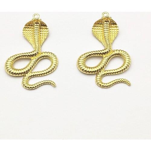 New arrival! 52x33mm 30pcs Zinc Alloy Snake shape charm for Hand Made Earrings DIY parts,Jewelry Making Findings & Components