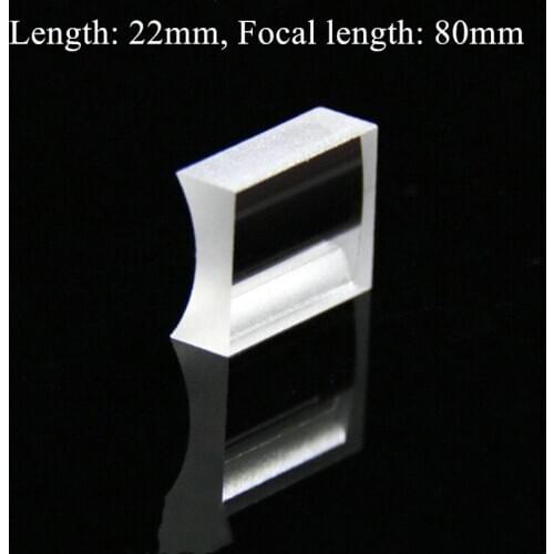 Manufacturers wholesale Optical BK7 Glass 22 MM length Plano-convex Cylindrical Lens with focal length 80 MM for sale