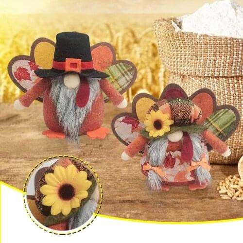 Autumn Fall Thanksgiving Gnome Maple Leaf Sunflower Tomte Swedish Scandinavian Elf Shelf Tiered Tray Decorations wholesales