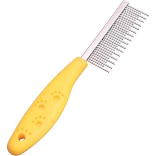 Stainless Steel Pet Dog Comb for Dogs Cats Hair Removal Single Row Straight Comb Puppy Hair Grooming Tool Pet Products SN3421