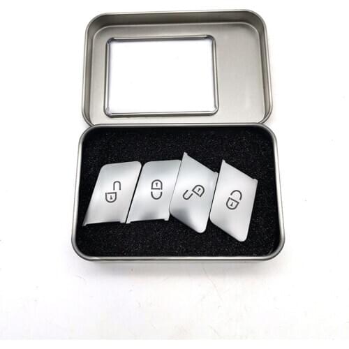 Car Door Lock Unlock Buttons Sequins Cover ABS Chrome Plastic For Mercedes Benz C E Class W204 W212