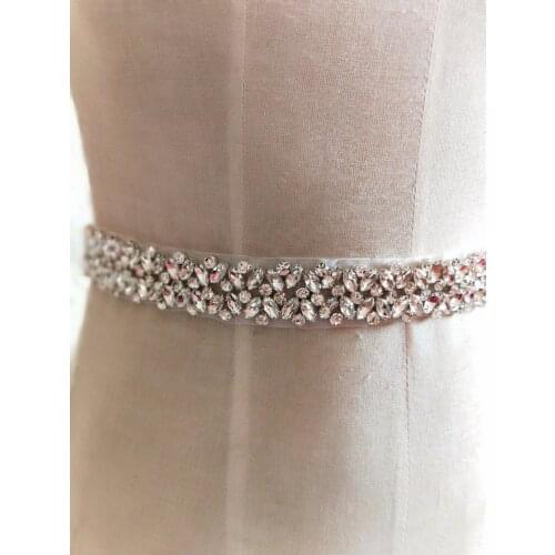 Rhinestone Crystal Lace Trim For Bridal Accessories Wedding Dress Sash Belt Headband Straps Costume Embellishment By The Yard