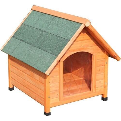 Outdoor Solid Wood Dog House Waterproof Indoor Wooden Small and Medium-Sized Dogs Firewood Dog Bullfight Teddy Four Seasons Pet