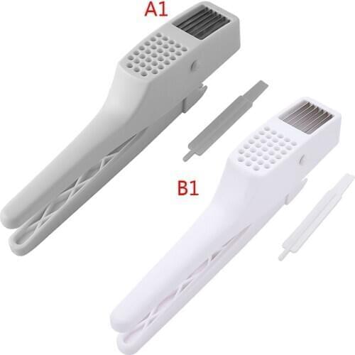 2 in 1 Garlic Press Garlic Slicer With Cleaning Brush Ginger Mincer Garlic Crush Fruit & Vegetable Tools