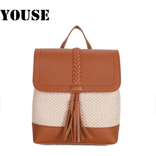 YOUSE Women's Wicker Backpacks