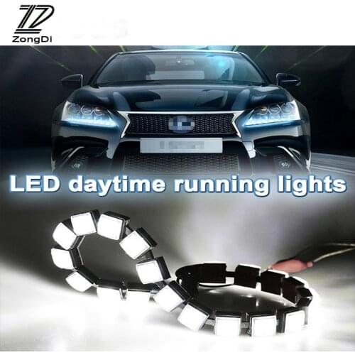 ZD 2pcs Car LED Day Lights 12V DRL Fog Lamp Bulb For Skoda Octavia A5 A7 2 Fabia Yeti BMW E60 F30 X5 E53 Inifiniti Accessories