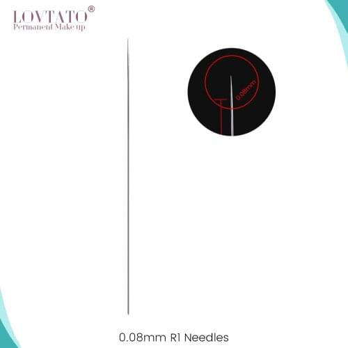 0.08MM Pinpoint R1 Tattoo Needles Disposable Sterilized Professional 1RL For Tattoo Eyebrow Pen Permanent Makeup Machine Tattoos