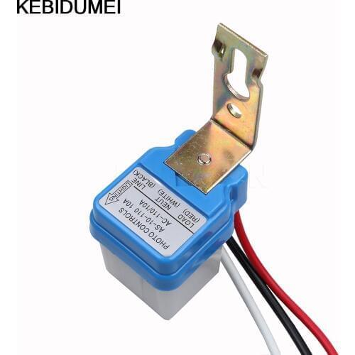 1pc Sensor Switch Automatic Auto On Off 110V 220V Photocell Street Light Switch DC AC 12V 50-60Hz 10A Photo Control Photoswitch