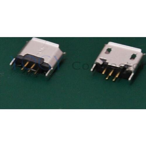 10pcs 180 Degree 5 pin Micro USB Connector, Data Connecting Socket fit for Mini Pad, Laptop, Tablet, Phone