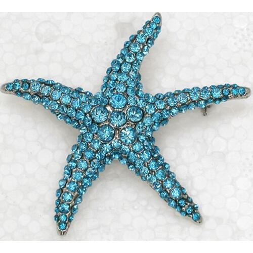 12pcs/lot Wholesale Fashion Brooch Crystal Rhinestone Star Pin brooches Jewelry gift C102134