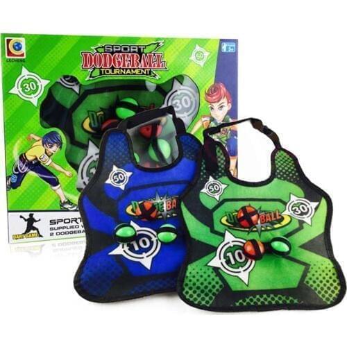 2 Pcs Sport Props Vest Sticky Jersey Vest Game Vest Waistcoat With 6 Sticky Ball Throwing Children Kids Outdoor Fun Sports Toy